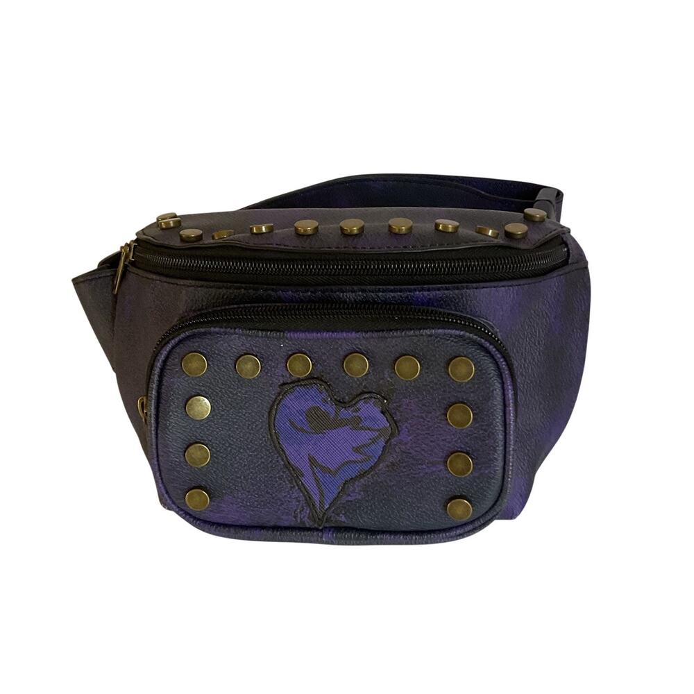 Disney Descendants Mal Evie Purple Studded Belt Bag Fanny Pack Waist Bag